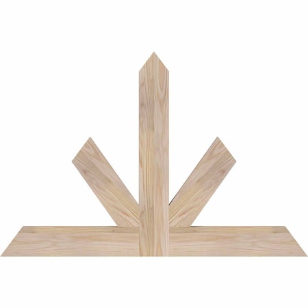 Ekena Millwork Saratoga Smooth Timber Gable Bracket, Douglas Fir, 36"W x 24"H x 1 1/2"D x 3 1/2"F, 16/12 Pitch GBW036X24X0204SAR00SDF